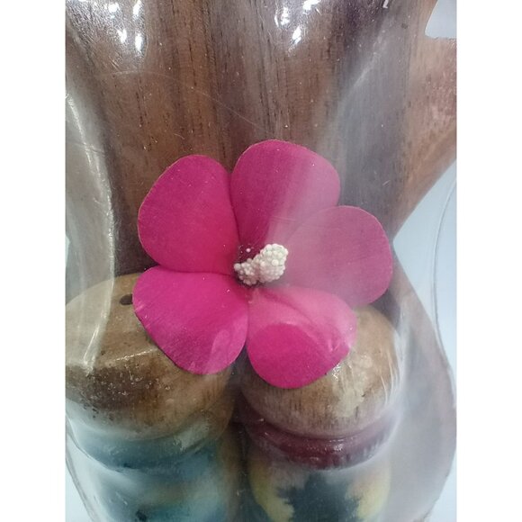 Salt Pepper Shakers Wooden Pineapple Bowl Aloha Hawaii Souvenir Vintage 3 Piece - Picture 5 of 14